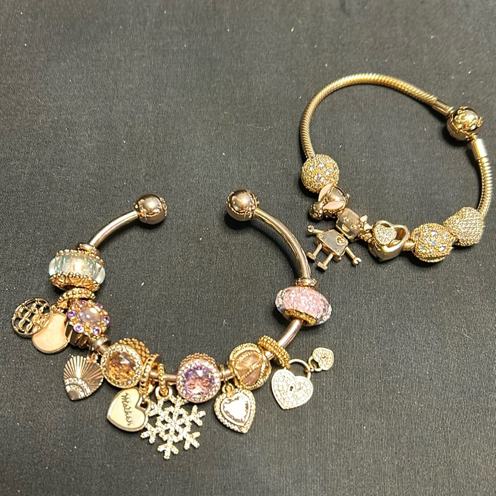 Pandora ROSE charm bracelet and bangle